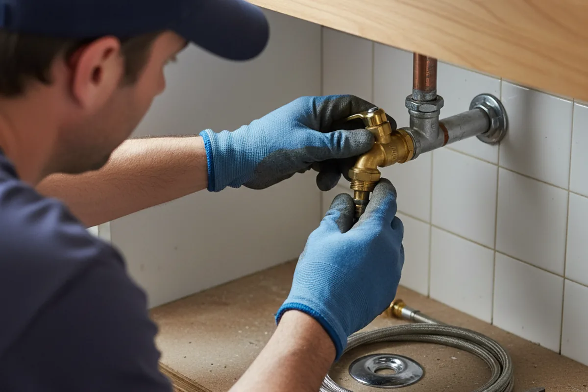 Shutoff valve and fitting work during Well Pump Repair in Revere